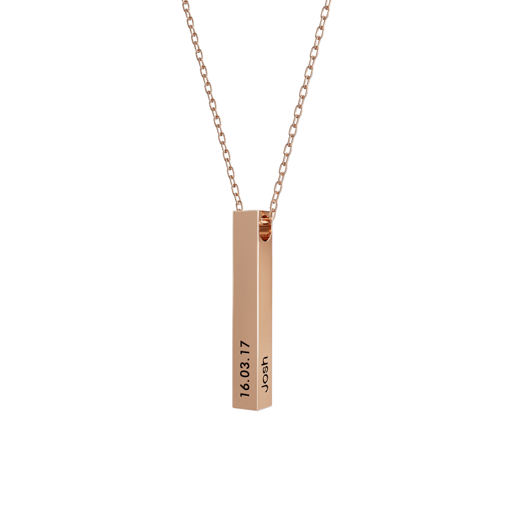 3D graviertes Barcollier - personalisierte Eleganz