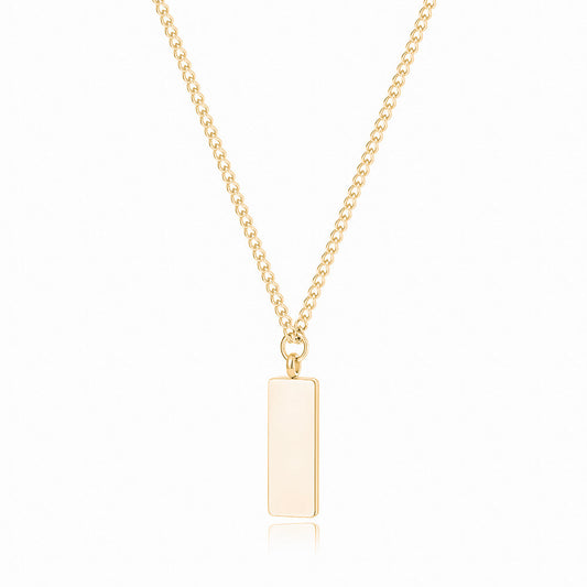 Pillar Necklace with Engraving