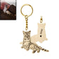 Silhouette cat keyring