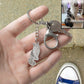 Silhouette cat keyring